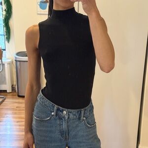 All Saints Black Turtleneck Bodysuit